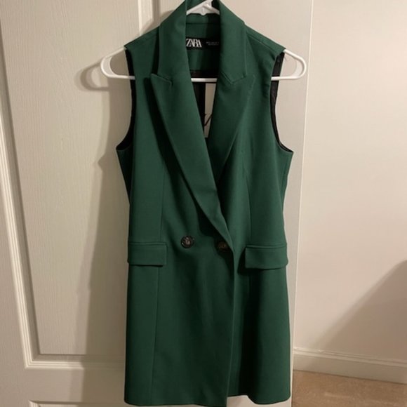 NWT Zara Double Breasted Vest Size Small - Picture 1 of 9
